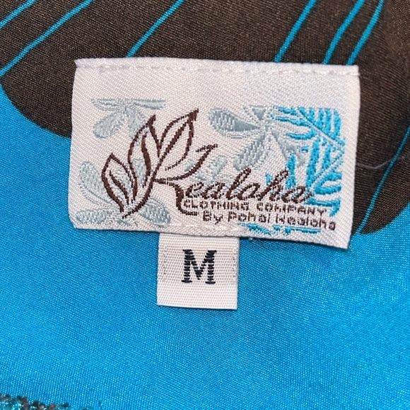 Women's Hawaiian Kealoha clothing company dress blue, green, and brown - Picture 4 of 6